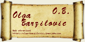 Olga Barzilović vizit kartica